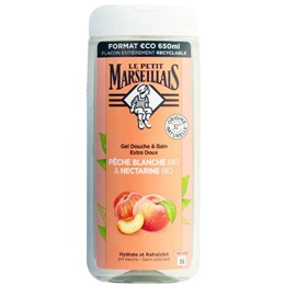 Sữa tắm Le Petit Marseillais 92% hữu cơ chiết xuất đào trắng và quả xuân đào 650ml