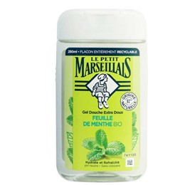 Gel tắm Le Petit Marseillais 92% hữu cơ chiết xuất bạc hà 250ml