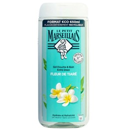 Gel tắm Le Petit Marseillais 92% hữu cơ chiết xuất hoa Tiare 650ml