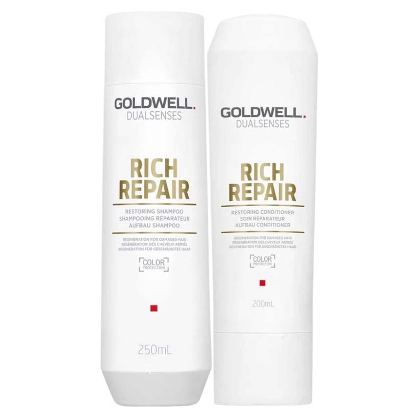GỘI XẢ GOLDWELL RICH REPAIR HỖ TRỢ CHỮA TRỊ TÓC HƯ TỔN 250ML