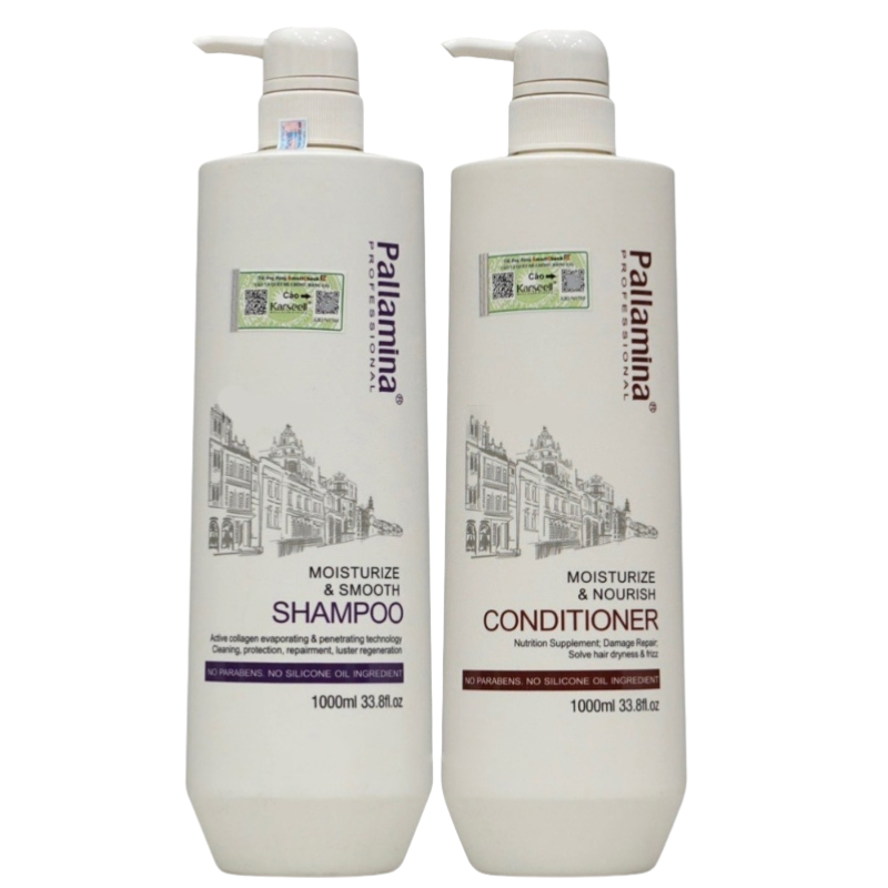 DẦU GỘI XÃ PHỤC HỒI TÓC HƯ TỔN PALLAMINA COLLAGEN KERATIN 1000ML