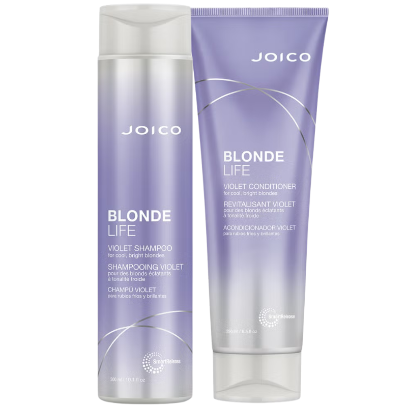 Dầu Gội Xả Tím Joico Khử Vàng Cho Tóc Tẩy Blond Life Violet 300ml