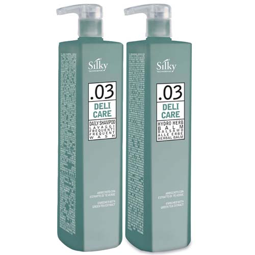 DẦU GỘI XÃ CHĂM SÓC TÓC SUÔN MƯỢT SILKY DELI CARE HIDRO HERB BALM 1000ML