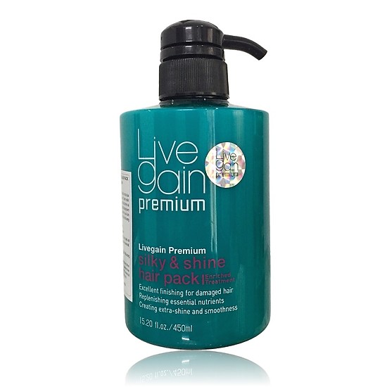 KEM Ủ TÓC SIÊU MƯỢT NƯỚC HOA LIVEGAIN PREMIUM SILKY & SHINE HAIR PACK 450ML