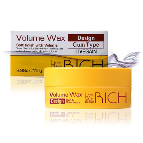 SÁP MỀM TẠO KIỂU TÓC LIVEGAIN PREMIUM RICH VOLUME WAX DESIGN 110G