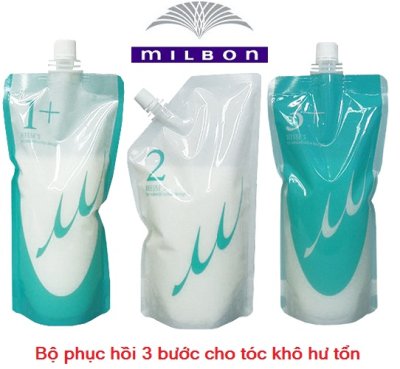 BỘ PHỤC HỒI TÓC HƯ TỔN 3 BƯỚC CHUYÊN NGHIỆP MILBON DEESSE'S NHẬT BẢN 600ML X 3