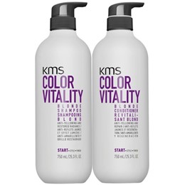 DẦU GỘI XÃ NÂNG SÁNG MÀU TÓC KMS COLORVITALITY BLONDE 750ML